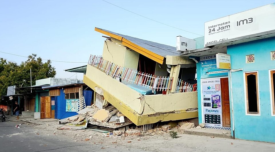 A building destroyed in East Manggarai Regencies after the Flores earthquake in August 15, 2026