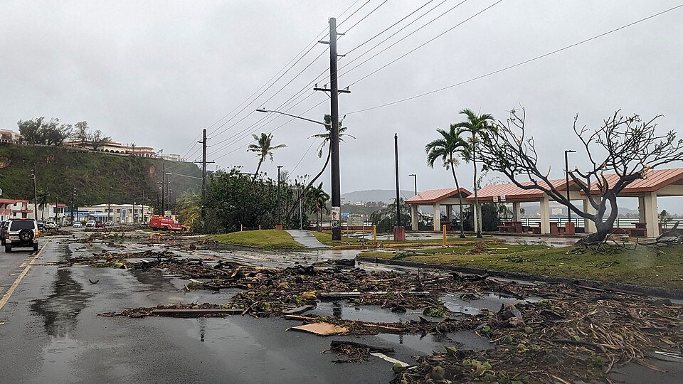 On Wednesday, May 24th, Typhoon MAWAR made landfall on the island territory of Guam, causing island-wide destruction in its wake.)